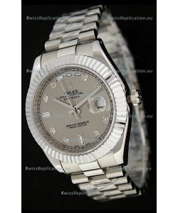 Rolex Oyster Perpetual Day Date Japanese Replica Watch in Grey Dial