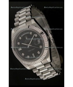Rolex Oyster Perpetual Day Date Swiss Replica Watch in Black Dial