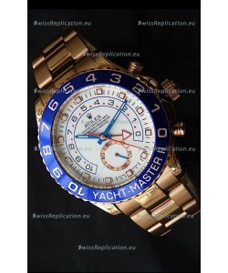 Rolex Replica Yachtmaster II Swiss Watch Rose Gold - 1:1 Mirror Replica Watch