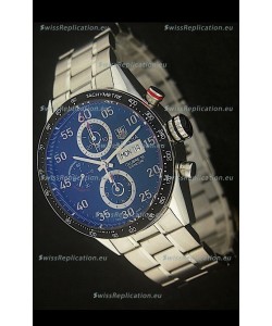 Tag Heuer Carrera Tachymeter Swiss Chronograph Watch in Blue Dial