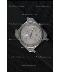 Bell & Ross BR03-92 Horolum Grey Dial Rubber Strap Swiss Replica Watch 1:1 Mirror Replica