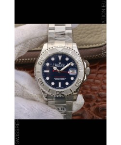 Rolex Yachtmaster Blue Dial 1:1 Swiss Replica Watch 37MM in 904L Steel Casing