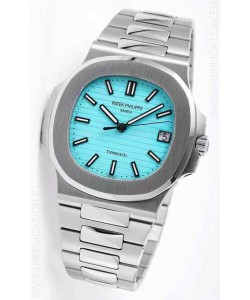 Patek Philippe Nautilus 5711 Tiffany Edition 1:1 Mirror Watch in Green Dial 904L Steel 