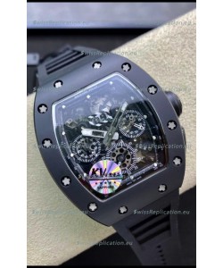Richard Mille RM011 Felipe Massa 1:1 Mirror Black Ceramic Case Watch 
