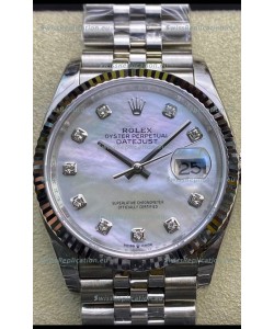 Rolex Datejust 178384 31MM Swiss 1:1 Mirror Replica in 904L Steel - White Pearl Dial 