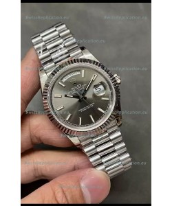 Rolex Day Date Presidential Stainless Steel Grey Dial Watch 40MM - 1:1 Mirror Quality