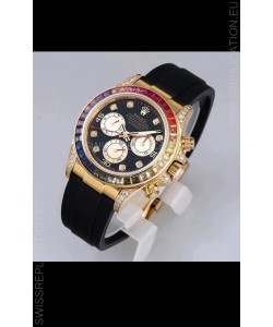 Rolex Cosmograph Daytona 116598 Yellow Gold 1:1 Mirror Cal.4130 Movement - 904L Steel Watch