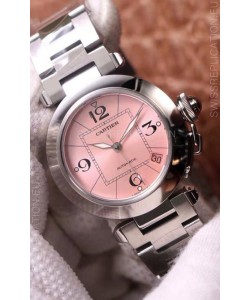 Pasha De Cartier 1:1 Mirror Quality Automatic Swiss Replica Watch 32MM - Pink Dial