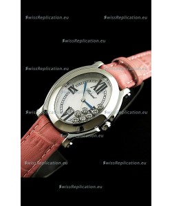 Chopard Happy Sport Swiss Replica Watch in Pink Strap