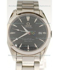 Omega SeaMaster CO AXIAL Swiss Replica Watch in Black Dial