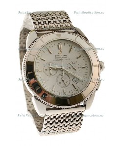 Breitling Chronometre Japanese Replica Watch in White Dial
