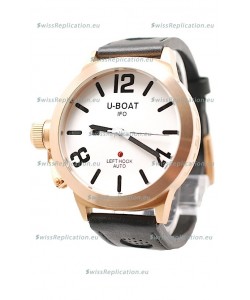 U-Boat Classico Japanese Gold Watch in White Dial
