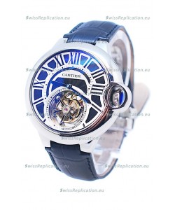 Cartier Ballon de Bleu Flying Tourbillon Swiss Silver Watch