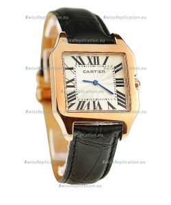 Cartier Santos 100 Ladies Japanese Replica Gold Watch