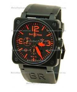 Bell and Ross BR01-94 Edition Swiss Replica Automatic Watch in Orange Markers