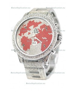 Jacob & Co Diamond Japanese Replica Watch in Red/White Dial