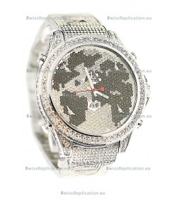 Jacob & Co Diamond Japanese Replica Watch in Black/White Diamond Dial