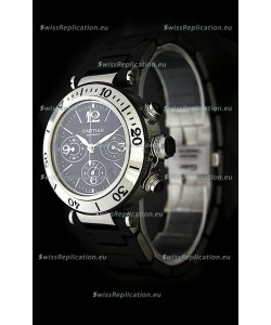 Cartier Pasha de Swiss Replica Watch in Black Dial
