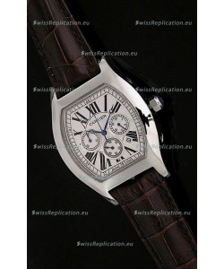Cartier Tortue Japanese Replica Watch in Brown Strap