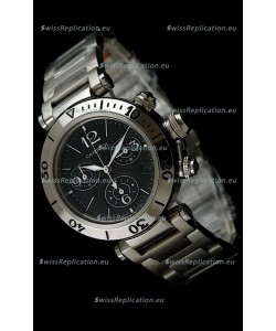 Cartier Pasha De Seatimer Japanese Quartz Watch in Black Dial