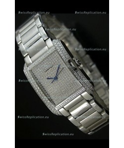 Cartier Tank Anglaise Ladies Replica Watch in Steel Case/Strap