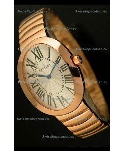 Cartier Baignoire Japanese Replica Watch in Yellow Gold