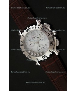 Chopard Happy Sport Swiss Replica Watch in Brown Strap