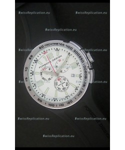 Porsche Design Flat Six P'6320 Japanese Watch in White Dial