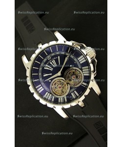 Roger Dubuis Chronoexcel Japanese Replica Automatic Watch in Blue Dial