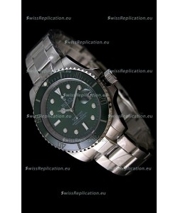 Rolex Submariner Swiss Gold Watch in Green Dial with Green Ceramic Bezel