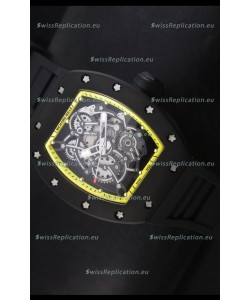 Richard Mille RM055 Bubba Watson Swiss Replica Watch in Yellow Indexes
