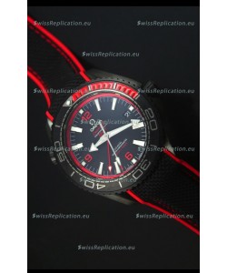 Omega Seamaster Planet Ocean Deep Black Red GMT 1:1 Edition Swiss Replica Watch
