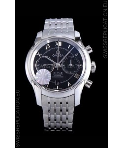 Omega De Ville Chronograph 1:1 Mirror Replica Watch in Black Dial 42MM
