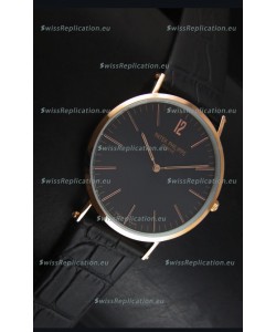 Patek Philippe Calatrava Ulta-Thin Swiss Quartz Watch Rose Gold Case