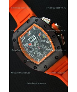 Richard Mille RM011-FM Felipe Massa One Piece Ceramic Case Watch in Orange Strap