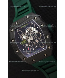 Richard Mille RM35-02 Rafael Nadal Forged Carbon Case with Green Strap 