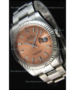 Rolex Datejust 36MM Cal.3135 Movement Swiss Replica Champange Dial Oyster Strap - Ultimate 904L Steel Watch 