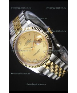 Rolex Datejust Replica Watch Gold with Roman Dial in 36MM with 3135 Swiss Movement 