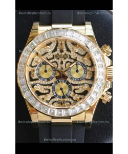 Rolex Cosmograph Daytona "Eye of the Tiger" Edition in 904L Yellow Gold 1:1 Mirror Replica Watch 