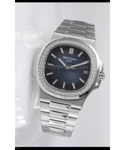 Patek Philippe Nautilus 5711 Swiss Replica Watch - 1:1 Mirror Quality with Diamonds Bezel