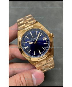 Vacheron Constantin Overseas Rose Gold 1:1 Mirror Replica Watch Blue Dial 