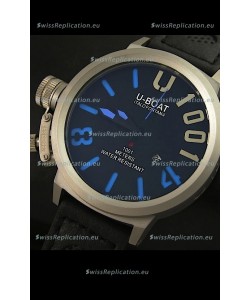 U Boat U-1001 Edition Japanese Drive Automatic Steel Watch in Blue Markers
